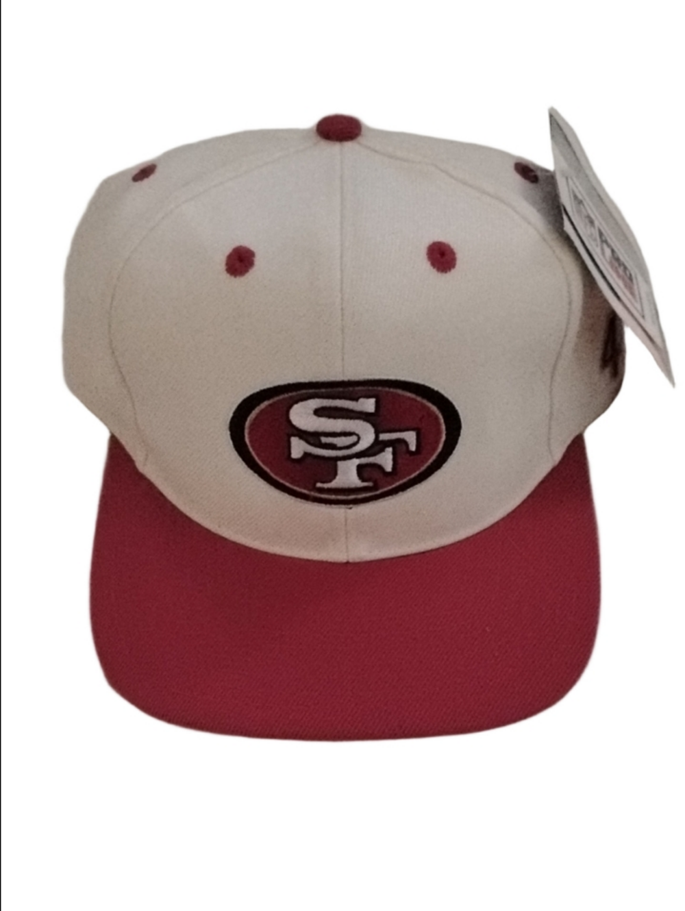 Reebok Vintage 90s NFL ProLine White & Red SF 49ers Logo Snapback Hat